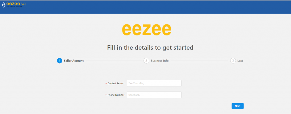 Eezee seller registration