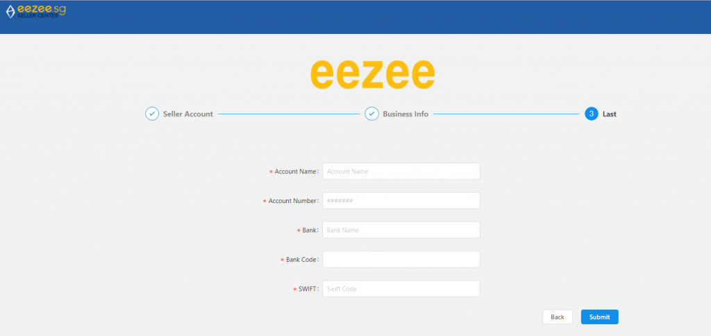 Eezee seller registration