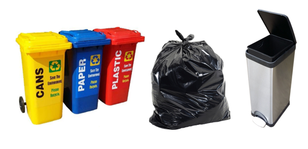 Eezee Cleaning Products Trash and Recycling Bins Garbage Dustbin