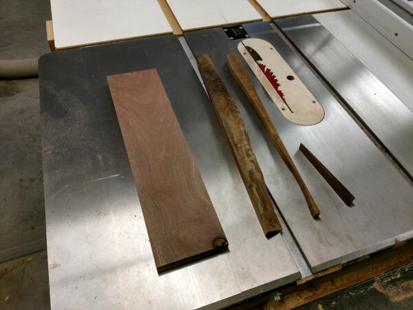 final board squared up using the table saw