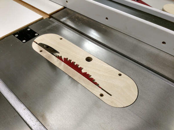 zero clearance table saw insert