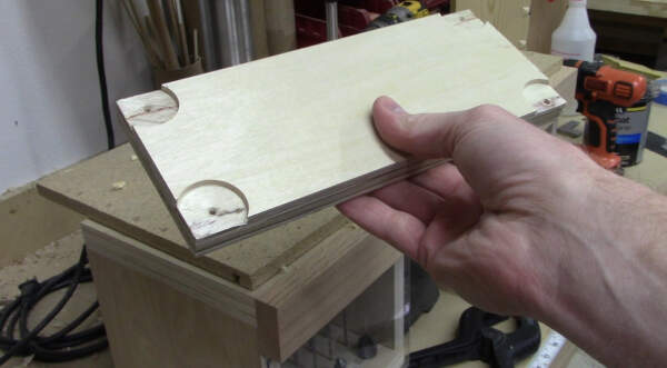 cut reliefs in the table saw insert