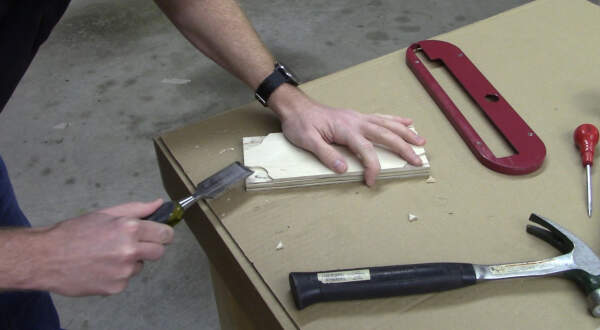 clean up the reliefs with a chisel