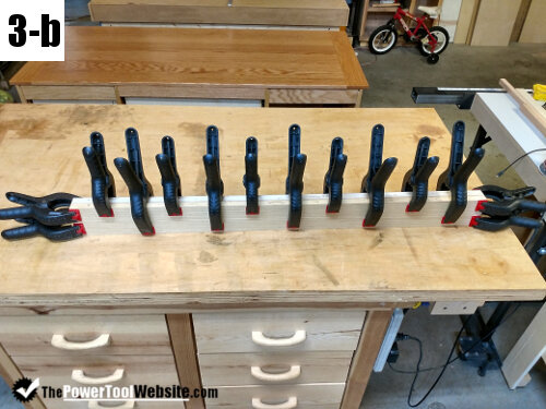 Clamping glued fence pieces