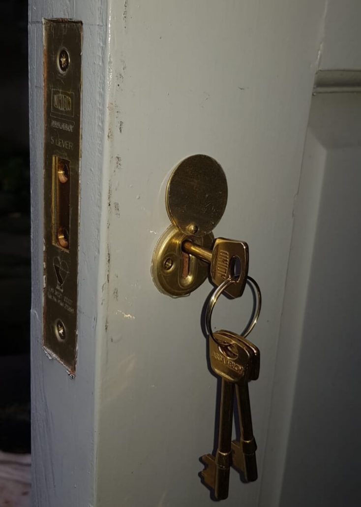 door lock to secure a front door